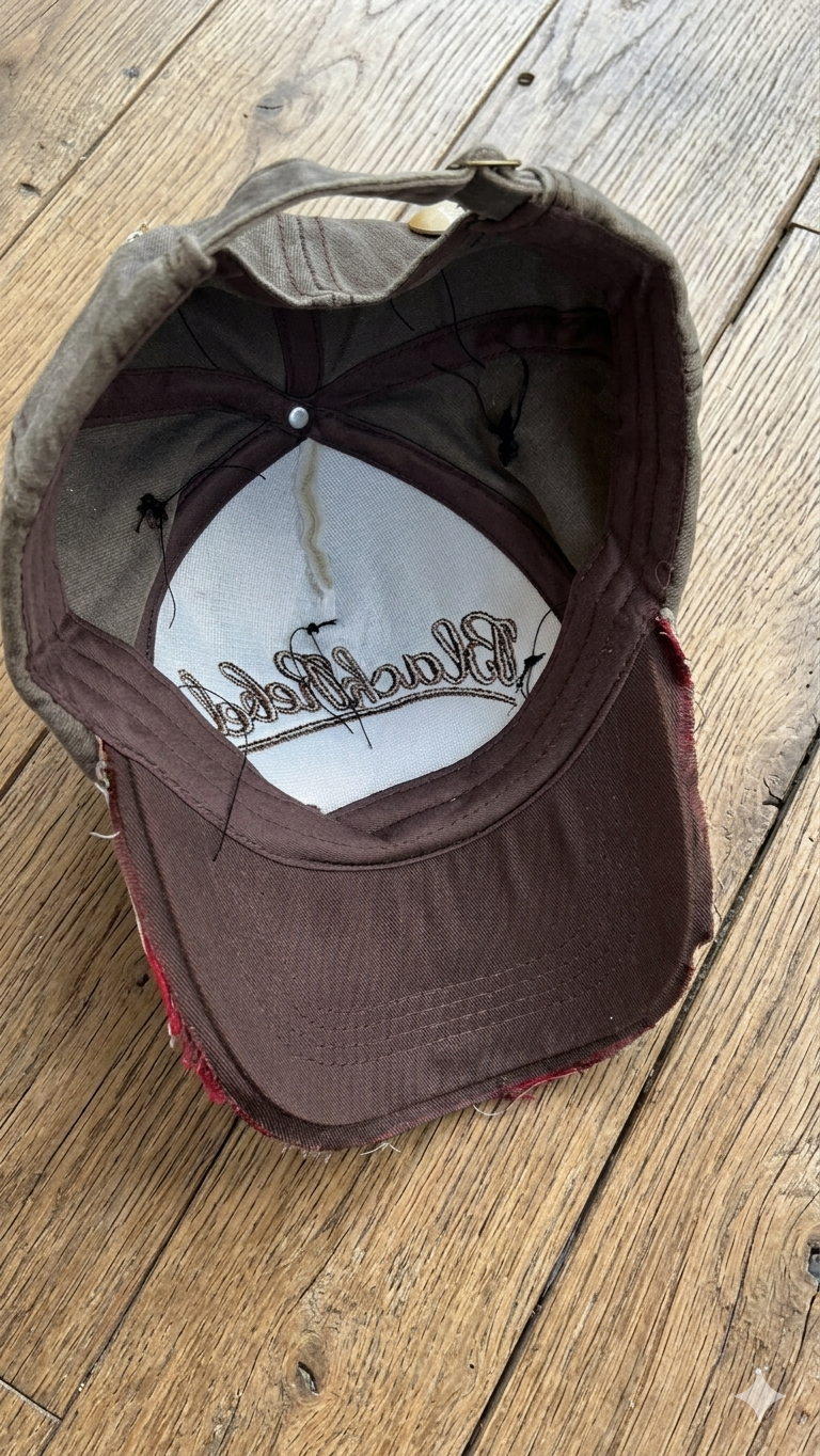 Customise beaded face cap,personalised design.