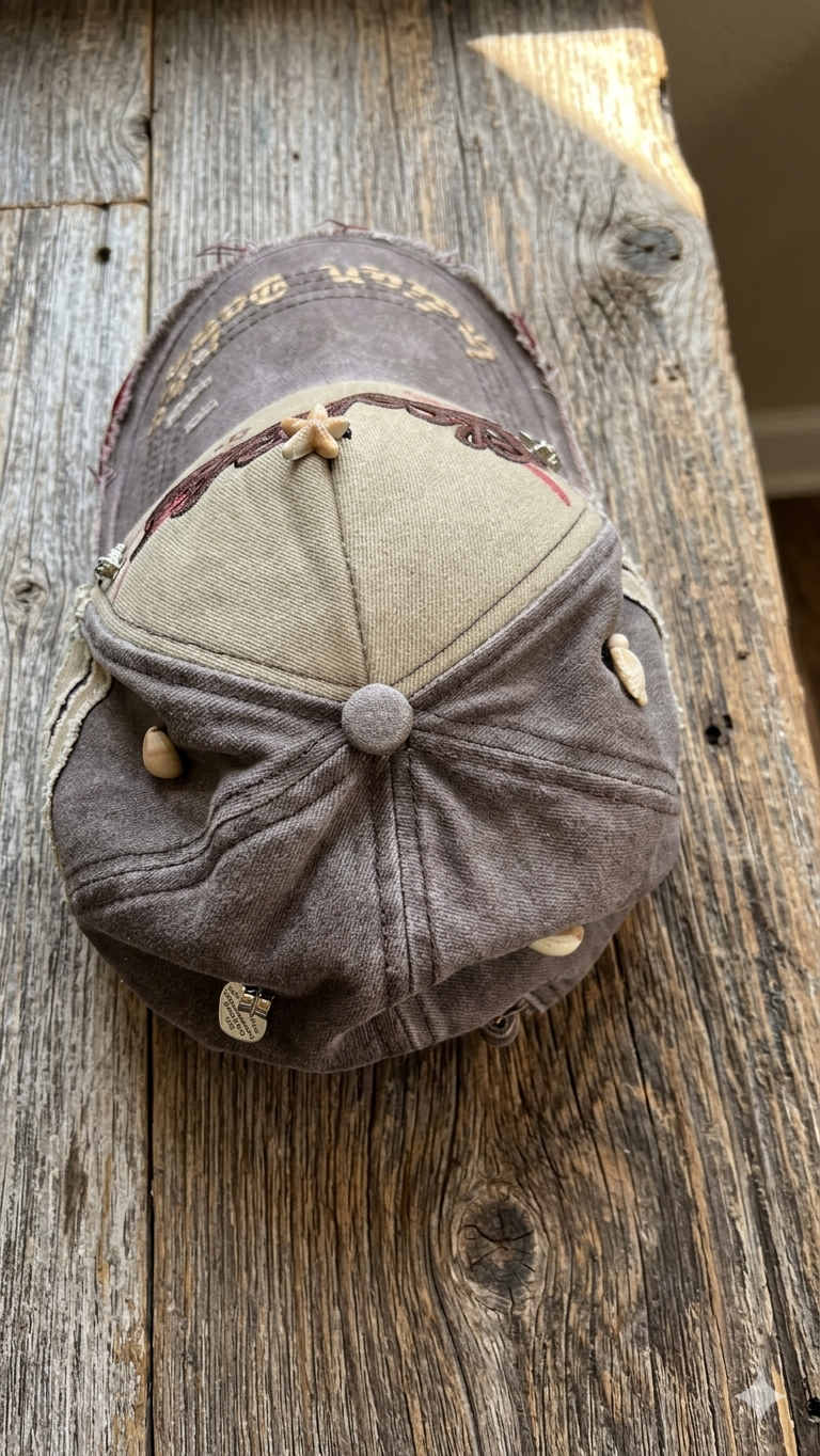 Customise beaded face cap,personalised design.